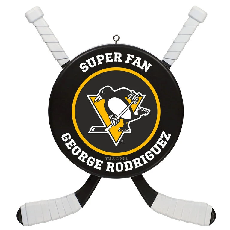 NHL Hockey Personalized Ornament, Pittsburgh Penguins® 1 NHL Hockey Personalized Ornament, Pittsburgh Penguins®
