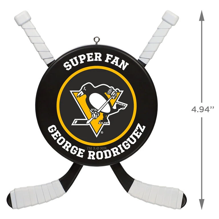 NHL Hockey Personalized Ornament, Pittsburgh Penguins® 3 NHL Hockey Personalized Ornament, Pittsburgh Penguins® - Image 3