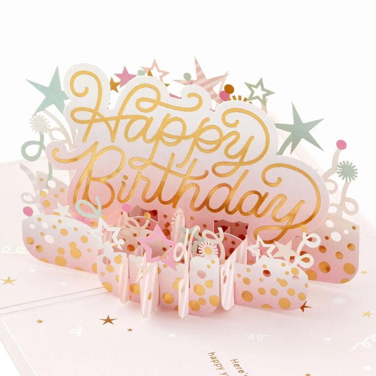 Hallmark Here's To A Happy Year Ahead 3D Pop-Up Birthday Card 1 Hallmark Here's To A Happy Year Ahead 3D Pop-Up Birthday Card