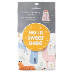 Hallmark 28" Pastel Animals Large Fabric Gift Bag With Tag -Hallmark Shop Pastel Animals Fabric Gift Sack With Tag 1499EGB7167 07