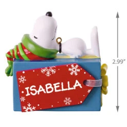 Peanuts® Snoopy Christmas Present Personalized Ornament -Hallmark Shop Peanuts Snoopy Christmas Present Personalized Ornament 2499QHE1923B1 03