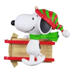 Hallmark Peanuts® Sledding With Snoopy Personalized Ornament 11 Hallmark Peanuts® Sledding With Snoopy Personalized Ornament -Hallmark Shop Peanuts Snoopy With Sled Personalized Keepsake Ornament 2499QHE2002B1 06