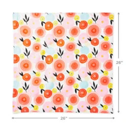 Hallmark 26" Modern Floral Fabric Gift Wrap With Elastic Band 9 Hallmark 26" Modern Floral Fabric Gift Wrap With Elastic Band -Hallmark Shop PinkandOrange Floral Square Flat Wrapping Cloth 1299EJR6378 04