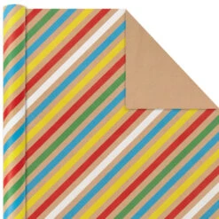Hallmark Primary Birthday 3-Pack Kraft Wrapping Paper, 105 Sq. Ft. Total -Hallmark Shop Primary Birthday 3Pack Kraft Wrapping Paper 5EWR6409 05