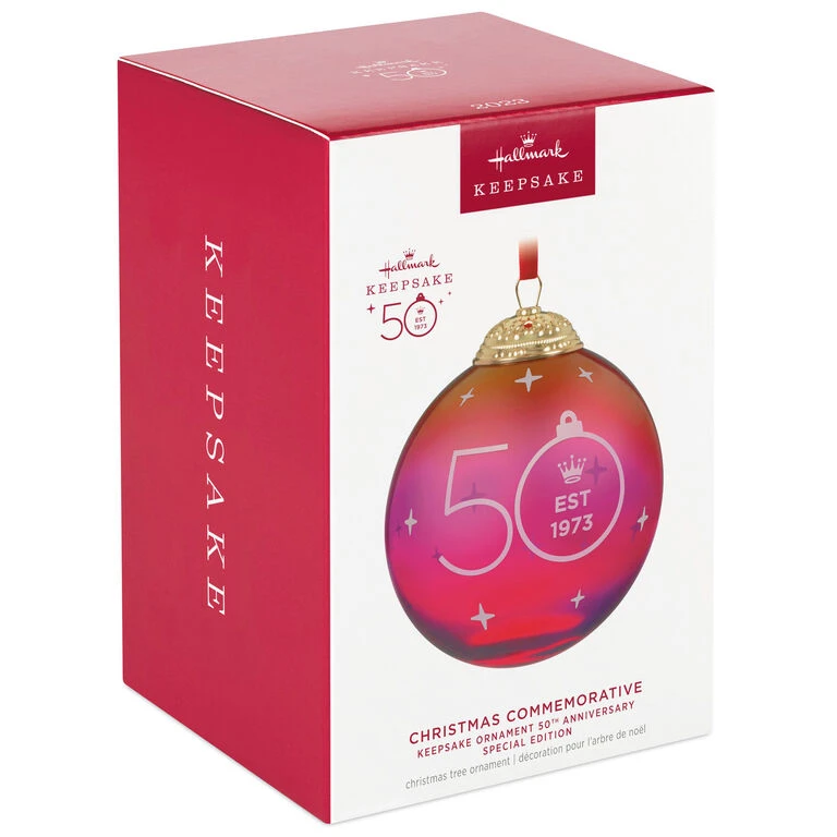 Hallmark Keepsake Ornament 50th Anniversary Christmas Commemorative Special Edition Glass And Metal Ornament 4 Hallmark Keepsake Ornament 50th Anniversary Christmas Commemorative Special Edition Glass And Metal Ornament - Image 4
