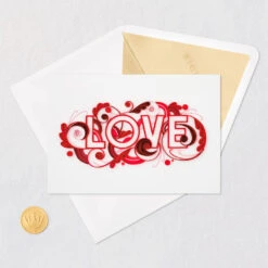 Hallmark With All My Heart Quilled Paper Handmade Love Card 12 Hallmark With All My Heart Quilled Paper Handmade Love Card -Hallmark Shop Red Letters Quilled Paper Handmade Romantic Love Card 1299LAD2811 05