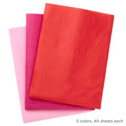 Hallmark Red/Fuchsia/Pink 3-Pack Bulk Tissue Paper, 120 Sheets -Hallmark Shop RedFuchsiaPink 3Pack Bulk Tissue Paper 5TIS1145 03