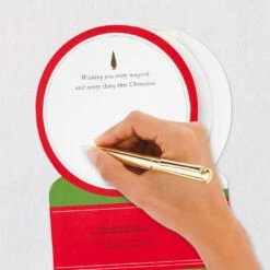 Hallmark Santa's Sleigh Snow Globe Musical 3D Pop-Up Christmas Card With Motion -Hallmark Shop Santa Sleigh Snowglobe 3D PopUp Music Motion Christmas Card 1299XOD9985 07