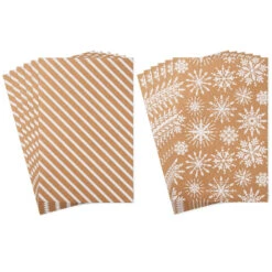 Hallmark Snowflakes And Stripes 12-Pack Designed Brown Shirt Boxes -Hallmark Shop Snowflakes and Stripes 12Pack Designed Shirt Boxes 5XBC1123 05