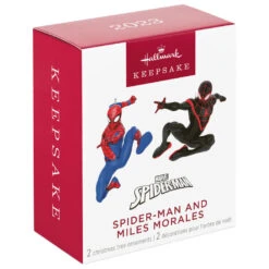 Hallmark Mini Marvel Spider-Man And Miles Morales Ornaments, Set Of 2 -Hallmark Shop Spiderman Miles Morales Keepsake Ornaments 1999QXM9337 06