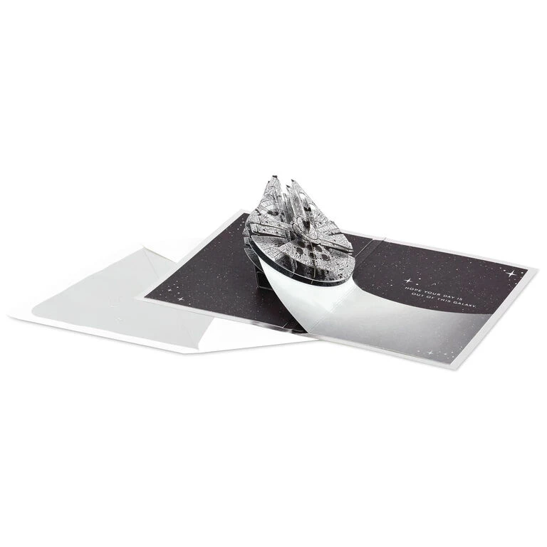 Hallmark Star Wars™ Millennium Falcon™ 3D Pop-Up Card 2 Hallmark Star Wars™ Millennium Falcon™ 3D Pop-Up Card - Image 2