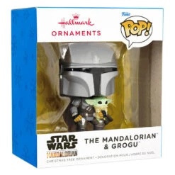 Star Wars The Mandalorian™ With Grogu™ Funko POP!® Hallmark Ornament -Hallmark Shop Star Wars The Mandalorian With Grogu Funko POP Christmas Ornament 3HCM1103 04