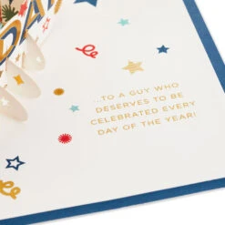 Hallmark Celebrate Stars And Pennants 3D Pop-Up Father's Day Card -Hallmark Shop Stars and Pennants 3D PopUp Fathers Day Card 1299IMM2045 03