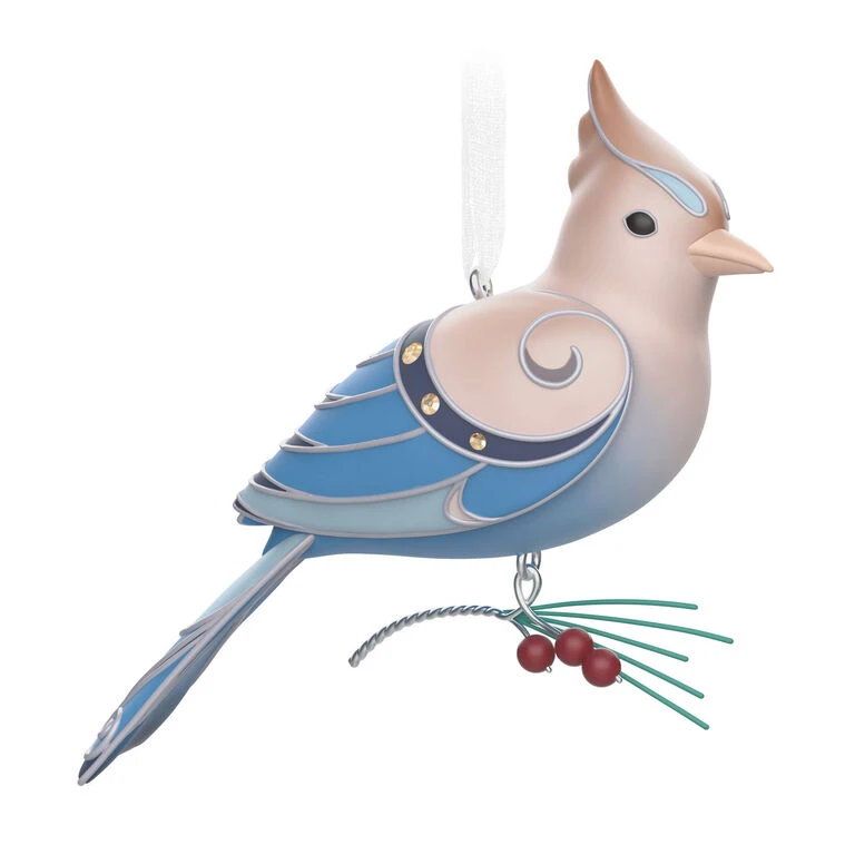 Hallmark The Beauty Of The Birds Leucistic Steller's Jay Ornament 1 Hallmark The Beauty Of The Birds Leucistic Steller's Jay Ornament
