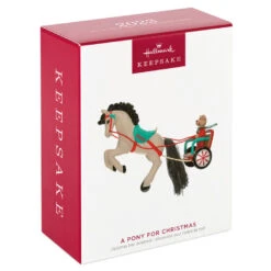 Hallmark A Pony For Christmas 2023 Ornament -Hallmark Shop Teddy Bear in Horse Chariot Keepsake Ornament 1799QXR8039 04