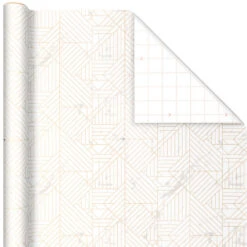 Hallmark Upscale Neutrals 3-Pack Wrapping Paper, 85 Sq. Ft. Total -Hallmark Shop Upscale Neutrals 2 Standard 1 Foil 3Pack Gift Wrap 5EWR6417 04