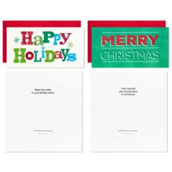 Hallmark Vintage Letterpress Money Holder Boxed Christmas Cards Assortment, Pack Of 36 -Hallmark Shop Vintage Letterpress Assorted Boxed Christmas Cards 5CZE2138 05