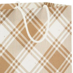 Hallmark Christmas Kraft 8-Pack Holiday Gift Bags, Assorted Sizes And Designs -Hallmark Shop White on Kraft Paper Assortment Christmas Gift Bags 5XGB1417 05