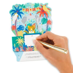 Hallmark Wild Animal Party Boxed Pop-Up Birthday Cards, Pack Of 8 -Hallmark Shop Wild Animal Party PopUp Boxed Birthday Cards 5STZ1174 06